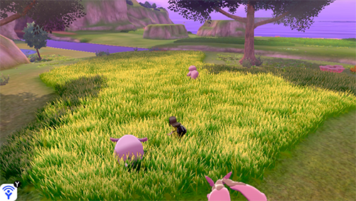 Shiny Pokémon in the overworld grass